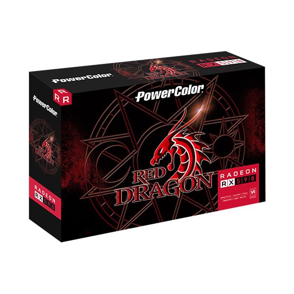 VGA POWER COLOR RX 590 8GB GDDR5 RED DRAGON RADEON NEW