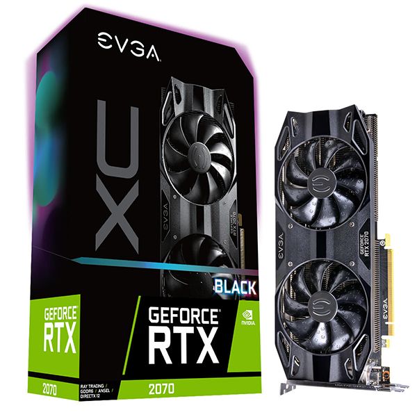 VGA EVGA RTX 2070 8GB XC BLACK GAMING NEW