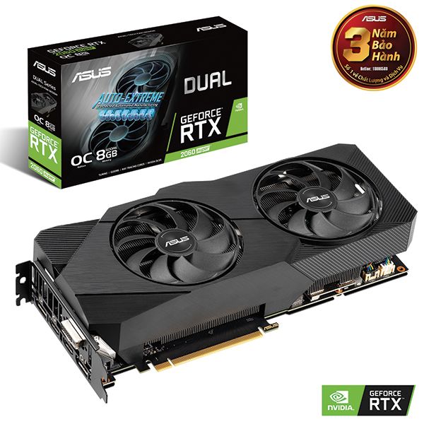 VGA ASUS RTX 2060 8GB SUPER DUAL EVO O8G GDDR6 NEW