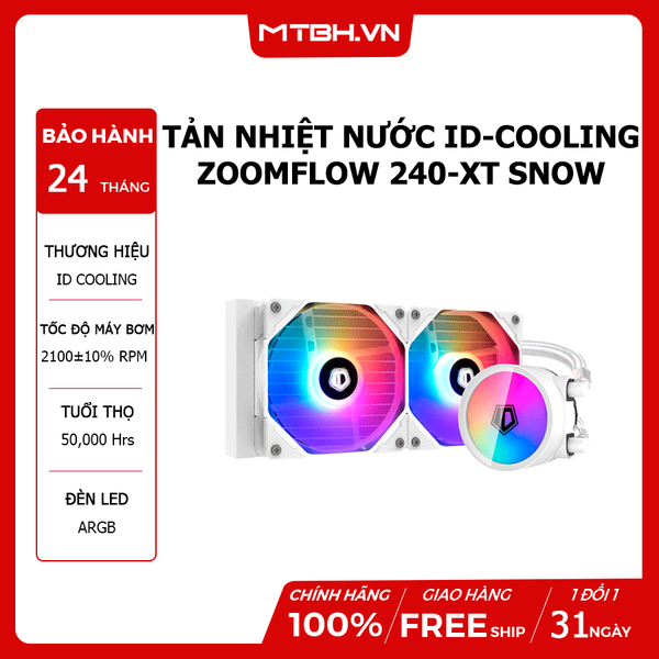 TẢN NHIỆT NƯỚC ID-COOLING ZOOMFLOW 240-XT SNOW