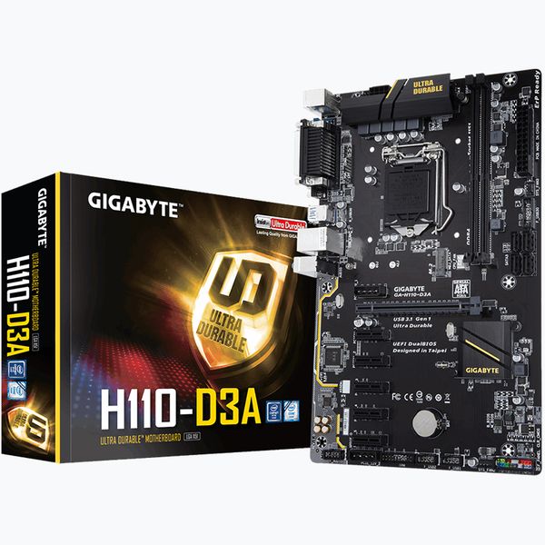 MAIN GIGA H110-D3A BTC (6 PCI+1 M2-SATA) NEW BH 12TH