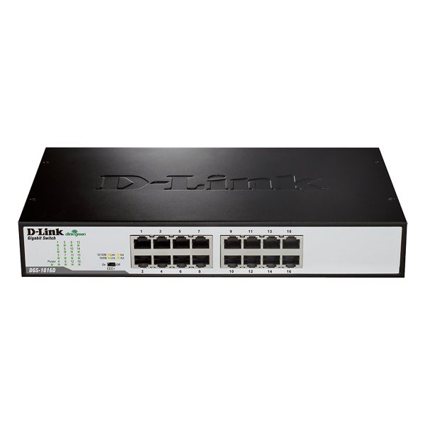 SWITCH GIGABIT D-LINK DGS-1016C - TỐC ĐỘ 10/100/1000MBPS - 16 PORT - VỎ KIM LOẠI