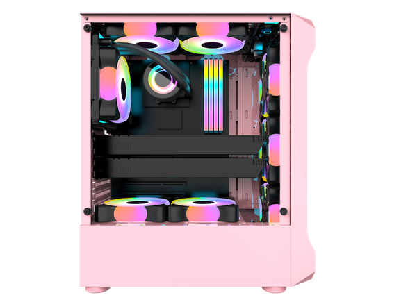 CASE MIK AH01 METAL PINK GAMING KÍNH CƯỜNG LỰC