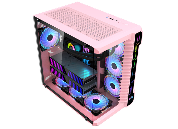 CASE MIK LV07 RGB KÍNH CƯỜNG LỰC PINK