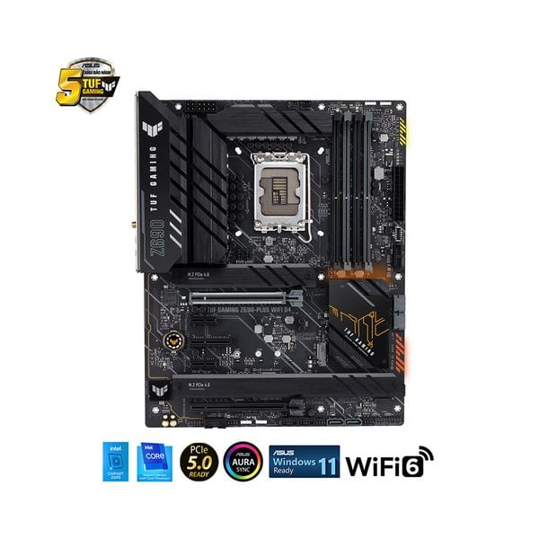 MAIN ASUS Z690-PLUS TUF GAMING WIFI D4 (Intel Z690, Socket 1700, ATX, 4 khe RAM DDR4)