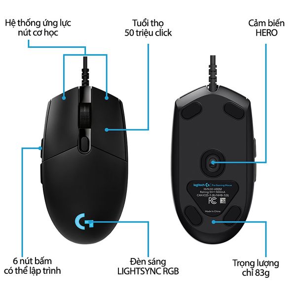 CHUỘT LOGITECH PRO HERO RGB