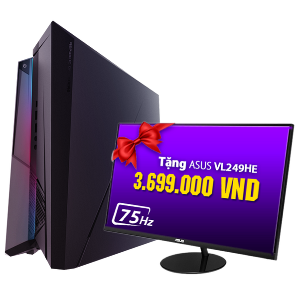 MÁY BỘ ASUS ROG HURACAN G21CN-D i5-9400F/8GD4/256G-PCIE/230W+180W(Adaptor)/XÁM/W10SL/6GD6_RTX2060