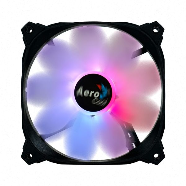FAN CASE AEROCOOL PULSE 120mm, Fan 9 Cánh Siêu êm,Chống rung, LED RGB ( Addressable RGB, RGB SYNC With motherboard/ RGB Water Cooler PWM )