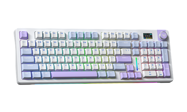 BÀN PHÍM CƠ AULA S98 PRO GAMING 3 MODE (Xanh dương + Trắng + Tím/ Paleo dust switch)