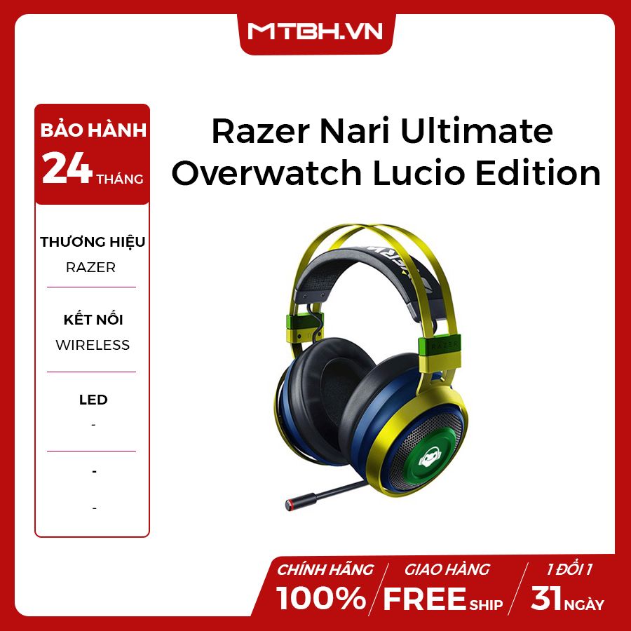 Tai Nghe Razer Nari Ultimate Overwatch Lucio Edition Wireless May Tinh Bien Hoa Tai Nghe Razer Nari Ultimate Overwatch Lucio Edition Wireless May Tinh Bien Hoa