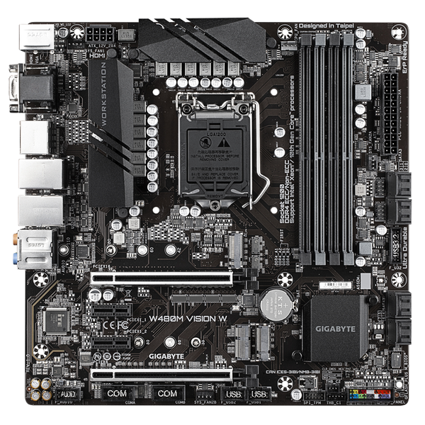 Main Giga WS W480M VISION W (W480, socket 1200, mATX, 4 khe RAM DDR4)