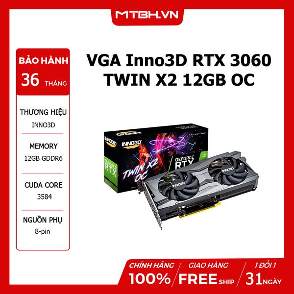 VGA Inno3D RTX 3060 TWIN X2 12GB OC