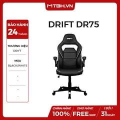 GHẾ GAMING DRIFT DR75 - BLACK/WHITE
