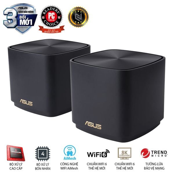 BỘ PHÁT WIFI ASUS XD4 (B-2-PK) AX1800 - 2 PACK - MESH WIFI 6