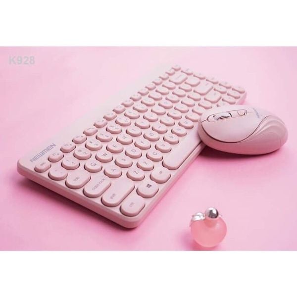 COMBO PHÍM CHUỘT KHÔNG DÂY NEWMEN K928 HỒNG