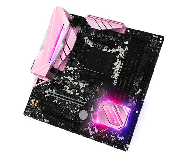 MAIN ASROCK B450M STEEL LEGEND (Pink Edition)