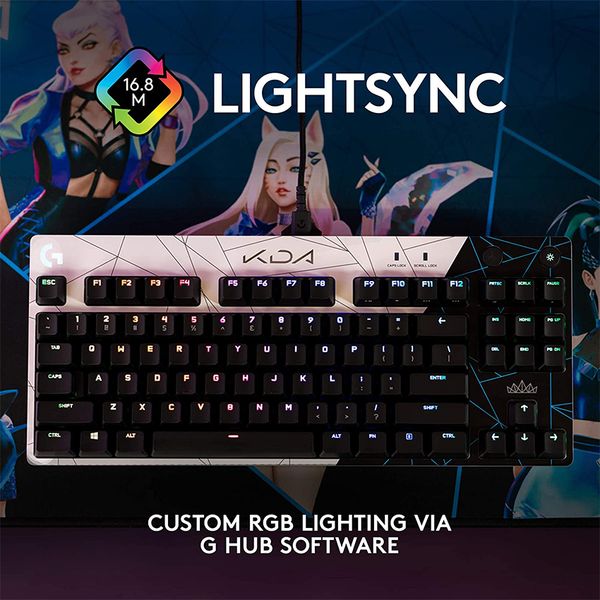 Bàn Phím Cơ Logitech Pro KDA GX Switch RGB Black