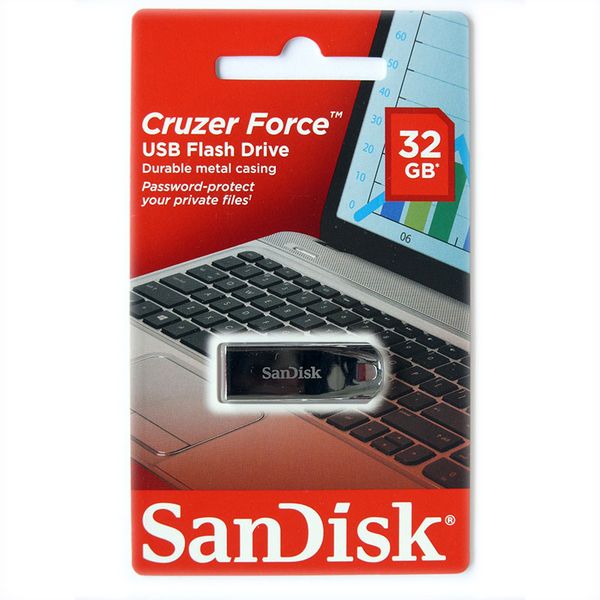 USB SANDISK 32GB CRUZER FORCE SDCZ71-032G-B35 BLACK NEW (BH 5 NĂM 1 ĐỔI 1)