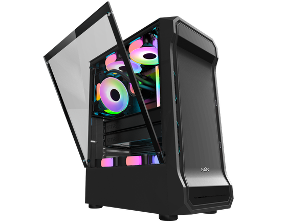 CASE MIK AH01 METAL BLACK GAMING KÍNH CƯỜNG LỰC