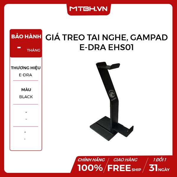 GIÁ TREO TAI NGHE CAO CẤP E-DRA EHS01 BLACK