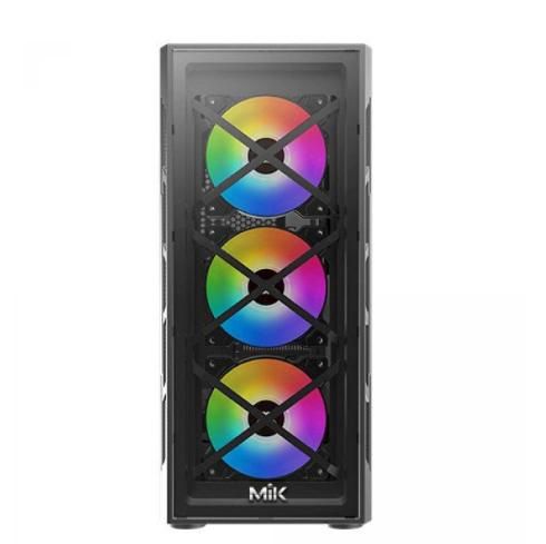 CASE MIK TN10 MID TOWER GAMING BLACK NO FAN (TRƯNG BÀY)