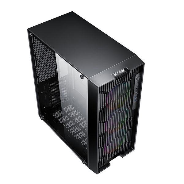 CASE SAMA ATOM AIR ( tặng kèm 2 fan black 12cm )