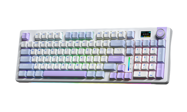 BÀN PHÍM CƠ AULA S98 PRO GAMING 3 MODE (Xanh dương + Trắng + Tím/ Paleo dust switch)