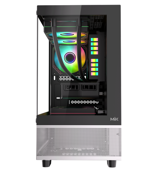 CASE MIK AETHER BLACK (MATX/MID TOWER/MÀU ĐEN)