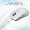 CHUỘT GAMING KHÔNG DÂY ATTACK SHARK X3 - TRẮNG / Pixart 3395 / BLUETOOTH / WIRELESS 2.4G / Type-C | SIÊU NHẸ 50g