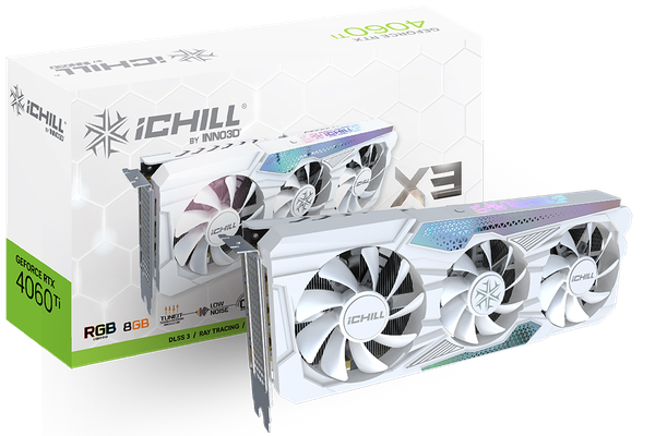 VGA INNO3D RTX 4060 Ti 8GB ICHILL X3 WHITE