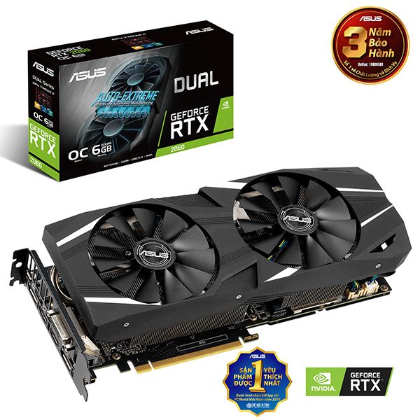 VGA ASUS RTX 2060 6GB DUAL A6G (2 FAN) NEW