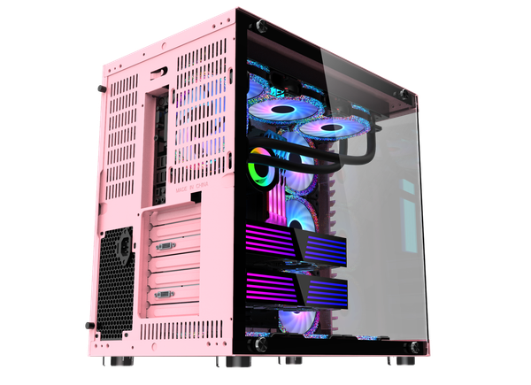 CASE MIK LV07 RGB KÍNH CƯỜNG LỰC PINK