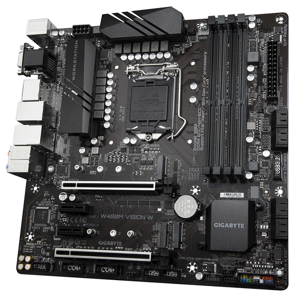 Main Giga WS W480M VISION W (W480, socket 1200, mATX, 4 khe RAM DDR4)