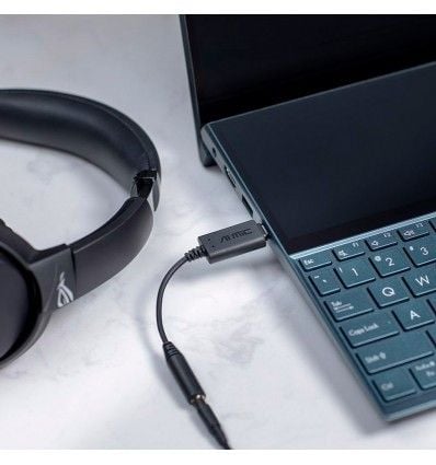 ASUS AI NOISE CANCELING MIC ADAPTER - BỘ CHUYỂN ĐỔI KHỬ TIẾNG ỒN (USB-C SANG 3.5)