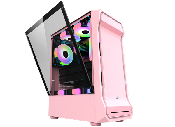 CASE MIK AH01 METAL PINK GAMING KÍNH CƯỜNG LỰC