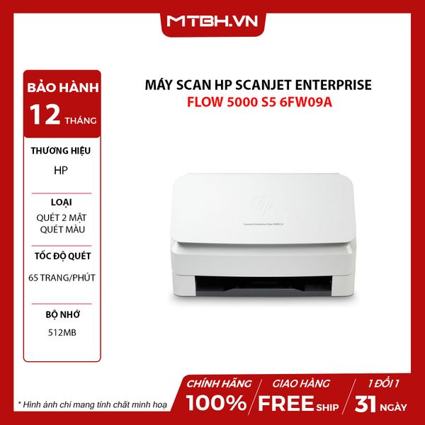 Máy Scan HP ScanJet Enterprise Flow 5000 s5 6FW09A