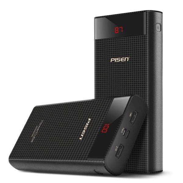 Sạc dự phòng Pisen Power Cube 20000mAh ( Type-C, 2x USB Smart ) Black
