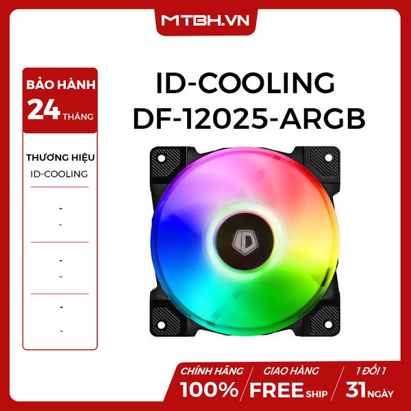 FAN CASE ID-COOLING DF-12025-ARGB Single Pack ( Addressable RGB, RGB SYNC With motherboard/ RGB Water Cooler 120mm PWM )