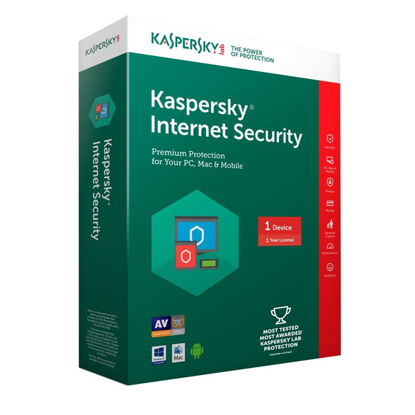 PHẦN MỀM KASPERSKY ANTI VIRUS 1 USER 1 YEAR