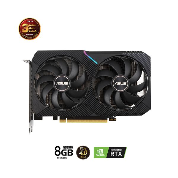 VGA Asus RTX 3050 Dual 8GB GDDR6 2 Fan V2