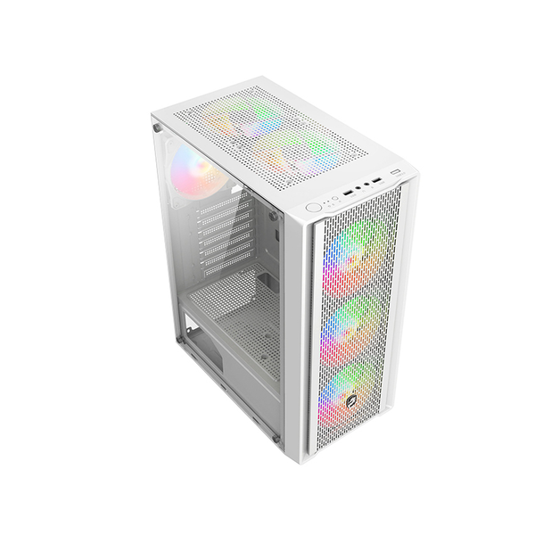 CASE VITRA CERES V305-M 3 FAN RGB MID TOWER WHITE