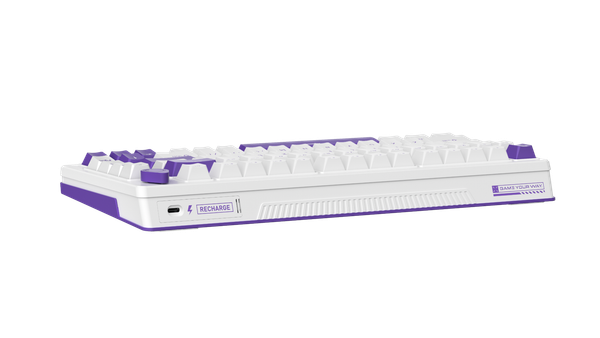 Bàn Phím Cơ Machenike K600T-B82 Tri-Mode White Purple Classis RGB
