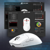CHUỘT GAMING KHÔNG DÂY ATTACK SHARK X3 - TRẮNG / Pixart 3395 / BLUETOOTH / WIRELESS 2.4G / Type-C | SIÊU NHẸ 50g
