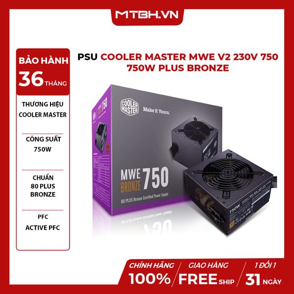 PSU Cooler Master MWE V2 230V 750W Plus Bronze