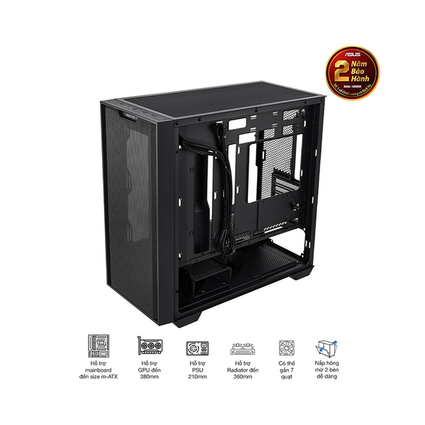 CASE ASUS A21 BLACK (MID TOWER / MÀU ĐEN)