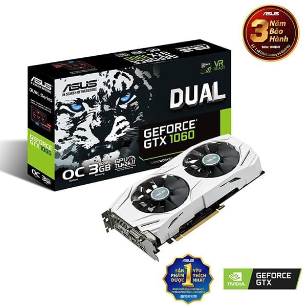 VGA ASUS GTX 1060 DUAL-GTX1060-03G NEW
