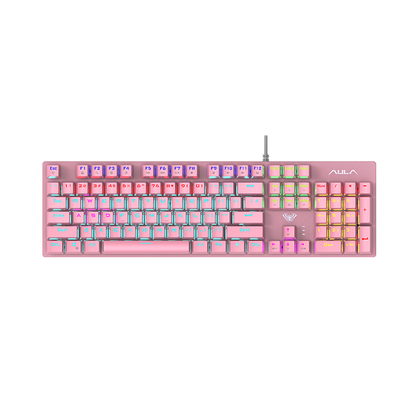 Bàn Phím Cơ AULA Gaming S2022 Pink Blue Sw (USB, LED Rainbow)