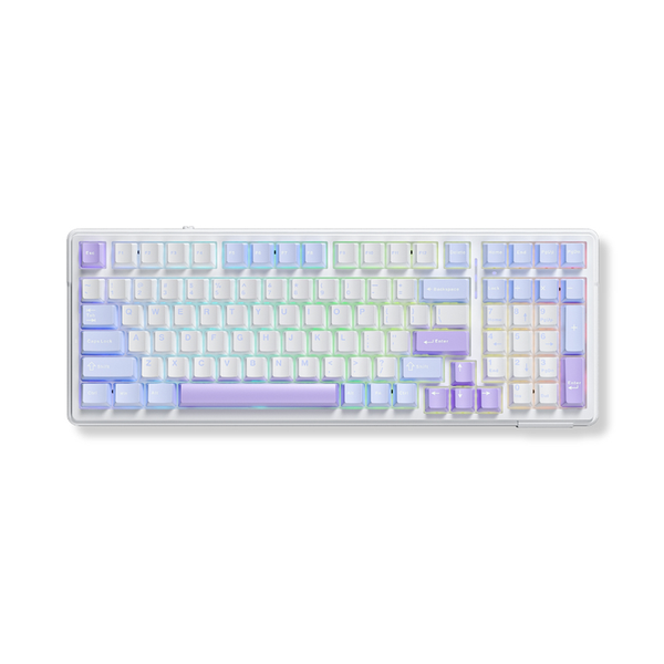 BÀN PHÍM CƠ AULA F99 3 MODE (XANH DƯƠNG/TRẮNG/TÍM), (TYPEC + 2.4G + BLUETOOTH, GREY WOOD SWITCH, LED RGB)