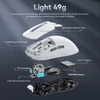 CHUỘT GAMING KHÔNG DÂY ATTACK SHARK X3 - TRẮNG / Pixart 3395 / BLUETOOTH / WIRELESS 2.4G / Type-C | SIÊU NHẸ 50g