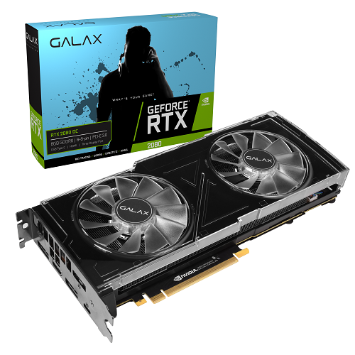 VGA GALAX RTX 2080 GDDR6 OC DUAL BLACK NEW
